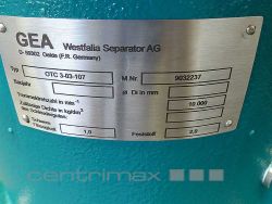 OTC 3-03-107 GEA Westfalia Separator Vollmanteltellerseparatoren